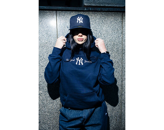 Mikina New Era - MLB Graphic Oversized Hoody - NY Yankees - Navy