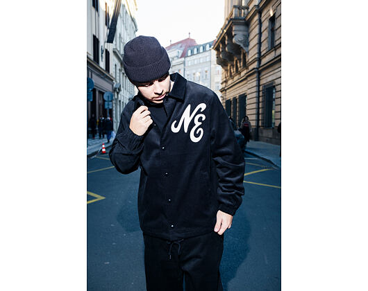 Bunda New Era - Branded Cord Coach Jacket - Black