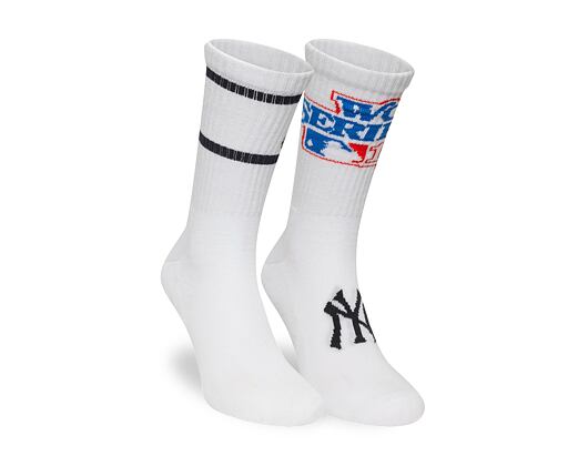 Ponožky New Era - MLB WS Crew Socks 2pk - NY Yankees - White