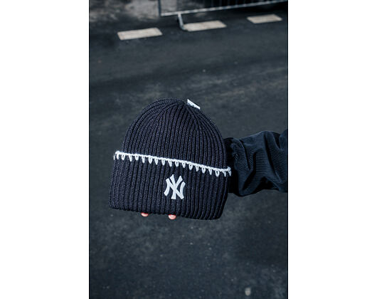 Dámský Kulich New Era - MLB Chunky Top Stitch Beanie - NY Yankees - Black