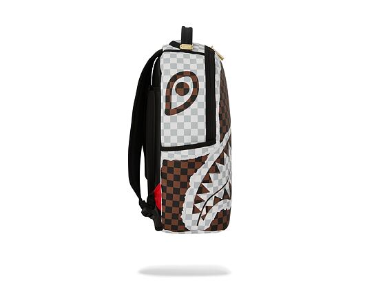 Batoh Sprayground Cream And Brown Tear Check Backpack