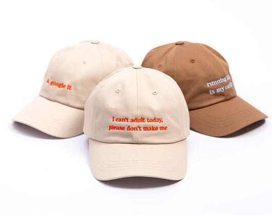 Kšiltovka 8by8 - Dadcap - "I can't adult today" - Tan/Orange