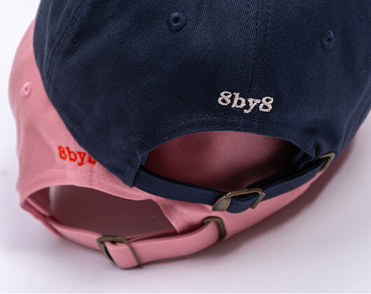 Kšiltovka 8by8 - Dadcap - "Sorry I'm Late I saw a dog" - Baby Pink/Red