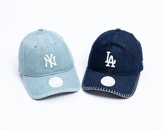 Dámská Kšiltovka New Era - MLB Denim Stitch 9TWENTY - NY Yankees - Pastel Blue