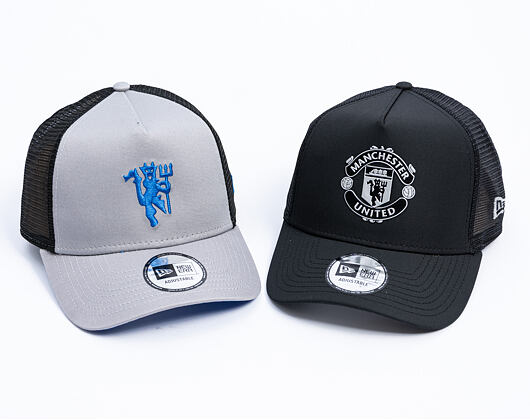 Kšiltovka New Era -  Seasonal 9FORTY Trucker - Manchester United FC - Grey