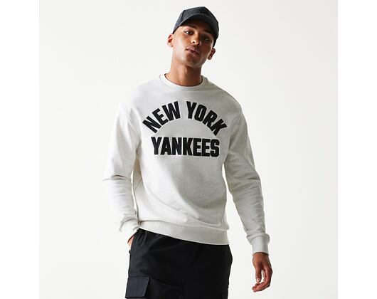 Mikina New Era - MLB Graphic Oversized Crewneck - NY Yankees - Heather Grey