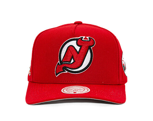 Kšiltovka Mitchell & Ness - New Jersey Devils - Double Clutch Pro Snapback - Red