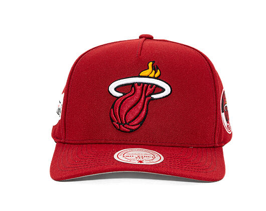 Kšiltovka Mitchell & Ness - Miami Heat - Double Clutch Pro Snapback - Red
