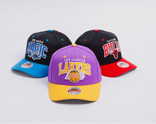 Kšiltovka Mitchell & Ness - NBA Team Arch Snapback - Los Angeles Lakers - Purple / Yellow