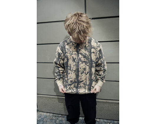 Triko s dlouhým rukávem Karl Kani - Signature Wood Camo Waffle Longsleeve