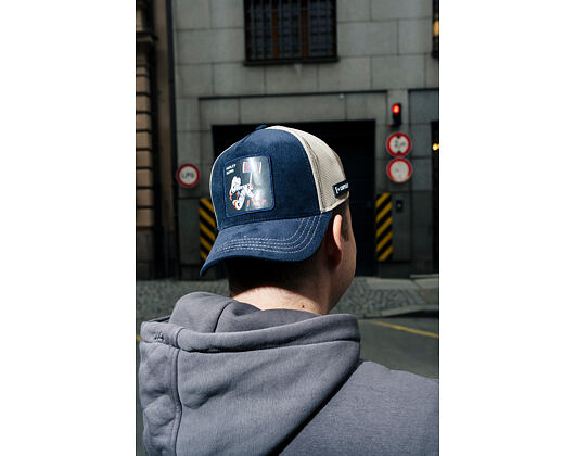 Kšiltovka Capslab - DC trucker - Harley Quin Cord - Navy
