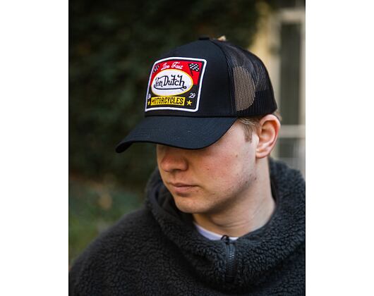 Kšiltovka Von Dutch - Trucker - Live Fast - Black/Black