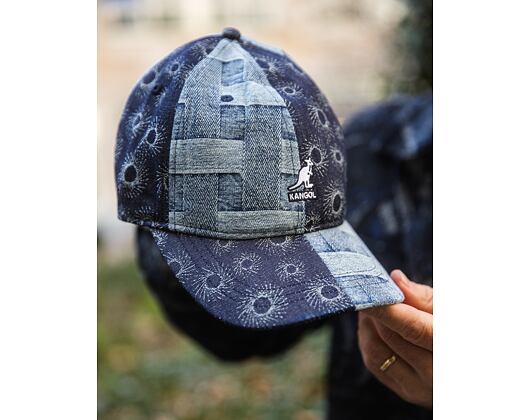 Kšiltovka Kangol - TRENDS PACK - Denim Mashup Baseball - Blue Picnic