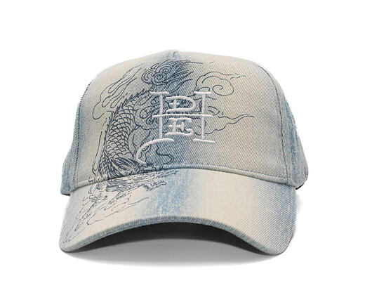 Kšiltovka Ed Hardy - Crawling Dragon Wash Denim 5 Panel Cap - Bleach