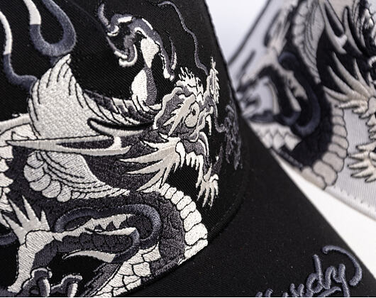 Kšiltovka Ed Hardy - Mono Giant Dragon Twill Front Mesh Trucker - Black/Black
