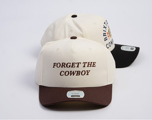 Kšiltovka Brixton - Forget the Cowboy MP Snapback - Chocolate/Off White