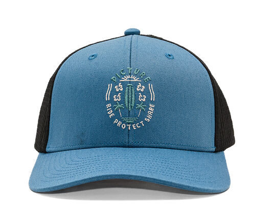 Kšiltovka Picture - Zephyr Trucker - Serenity Blue - Protect Shine Emblem - Blue / Black