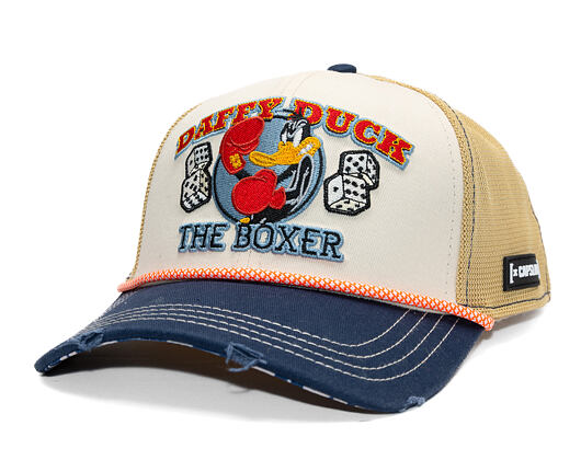 Kšiltovka Capslab - Looney Tunes Daffy Duck The Boxer - Vanilla / Navy