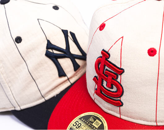 Kšiltovka New Era - MLB Retro Linen Pinstripe 59FIFTY Retro Crown - St. Louis Cardinals - Team Color