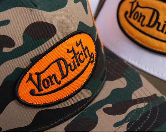 Kšiltovka Von Dutch - Trucker - Classic Logo Camo/Orange