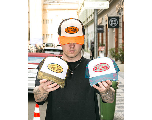 Kšiltovka Von Dutch - Trucker - Classic Logo Olive/White