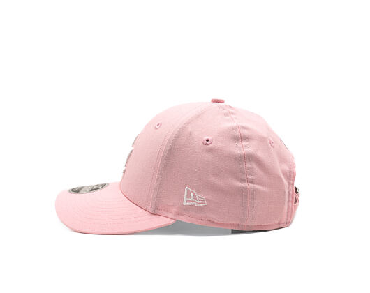 Dětská Kšiltovka New Era - MLB Linen 9FORTY M-CROWN - LA Dodgers - Pink Rouge / White