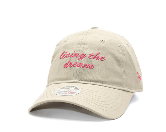 Dámská Kšiltovka New Era - Branded Slogan 9TWENTY - Stone / Pink