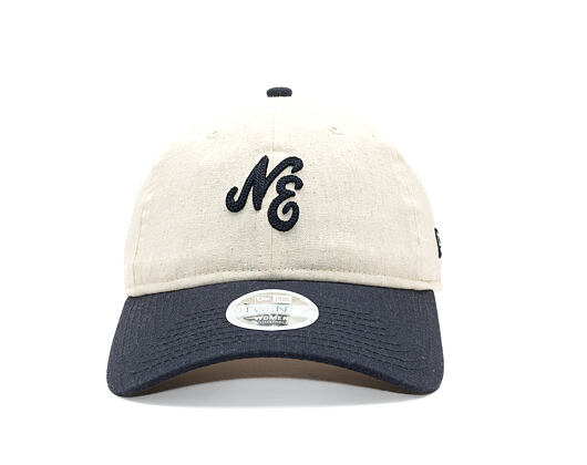 Dámská Kšiltovka New Era - Branded Linen 9TWENTY - Stone / Navy