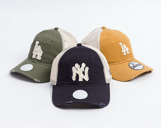 Dámská Kšiltovka New Era - MLB Distress Trucker 9TWENTY Trucker - NY Yankees - Navy