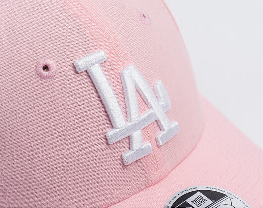 Dětská Kšiltovka New Era - MLB Linen 9FORTY M-CROWN - LA Dodgers - Pink Rouge / White