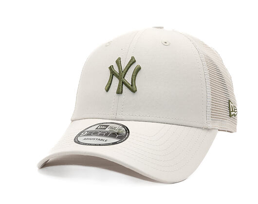 Kšiltovka New Era - MLB Midi Homefield 9FORTY Trucker - NY Yankees - Stone / New Olive