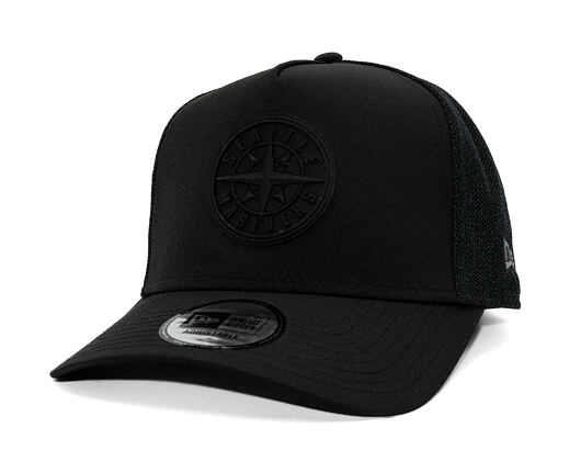 Kšiltovka New Era - MLB Tech Pack 9FORTY A-Frame Trucker - Seattle Mariners - Black