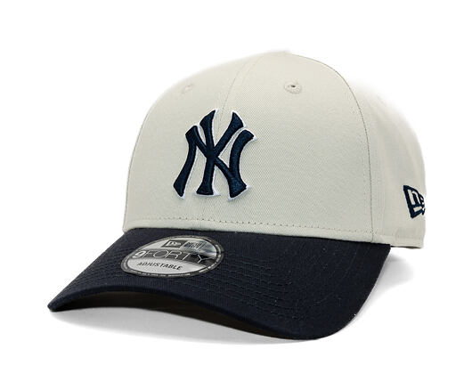 Kšiltovka New Era - MLB World Series Patch Cooperstown 9FORTY - NY Yankees - Cream / Navy