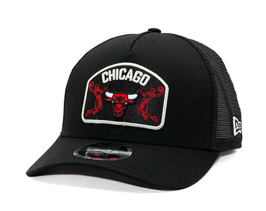 Kšiltovka New Era - NBA Felt Patch 9FORTY M-CROWN A-Frame Trucker - Chicago Bulls - Black