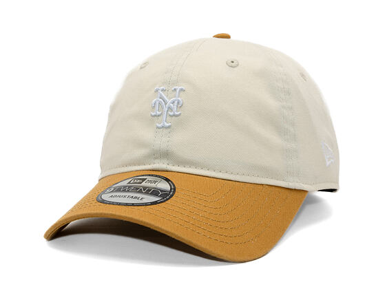 Kšiltovka New Era - MLB Mini Logo Washed Contrast 9TWENTY - NY Mets - Cream / Dusted Ochre