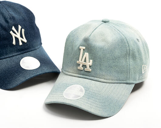 Dámská Kšiltovka New Era - MLB Denim 9TWENTY A-Frame - LA Dodgers - Pastel Blue