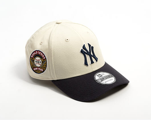 Kšiltovka New Era - MLB World Series Patch Cooperstown 9FORTY - NY Yankees - Cream / Navy