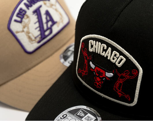 Kšiltovka New Era - NBA Felt Patch 9FORTY M-CROWN A-Frame Trucker - Chicago Bulls - Black