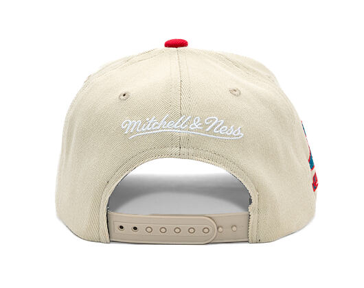 Kšiltovka Mitchell & Ness - NBA - First Letter - Chicago Bulls - Sand/Blue