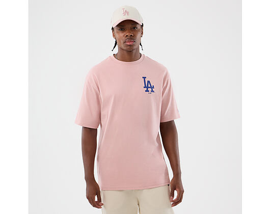 Triko New Era - MLB Cap Graphic Oversized Tee - LA Dodgers - Pink Rouge