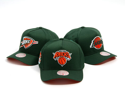 Kšiltovka Mitchell & Ness - NBA - Emerald Slam - New York Knicks - Green/Orange
