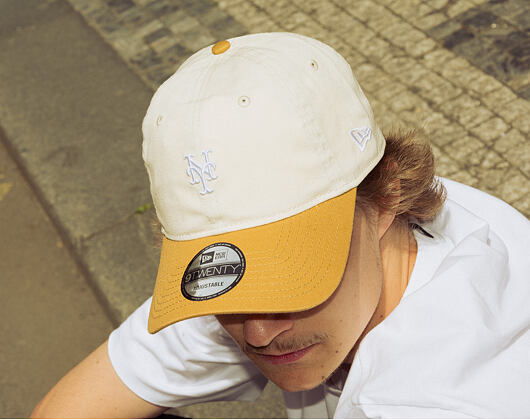 Kšiltovka New Era - MLB Mini Logo Washed Contrast 9TWENTY - NY Mets - Cream / Dusted Ochre