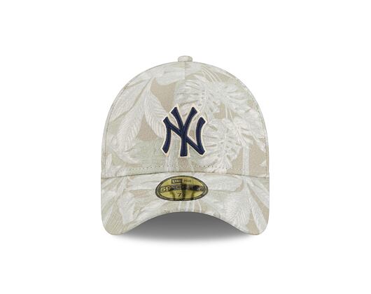Kšiltovka New Era - MLB Three Looms "Leafy Palm" 59FORTY A-Frame - NY Yankees - Stone