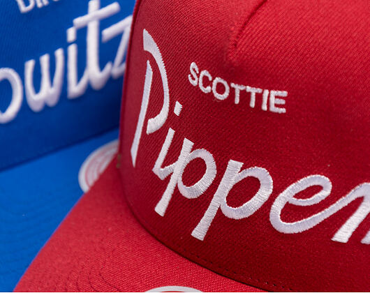Kšiltovka Mitchell & Ness - Player Script Hwc - NBA - Chicago Bulls - Scottie Pippen - Red