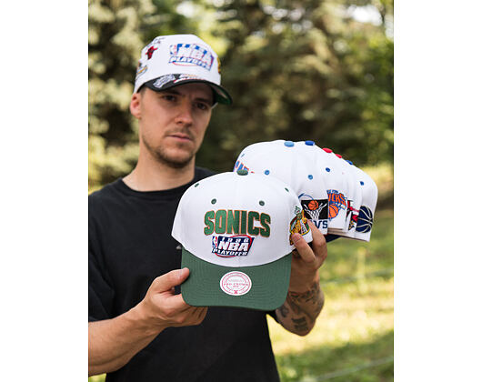 Kšiltovka Mitchell & Ness - Post Season Hwc - NBA - Seattle Supersonics - White