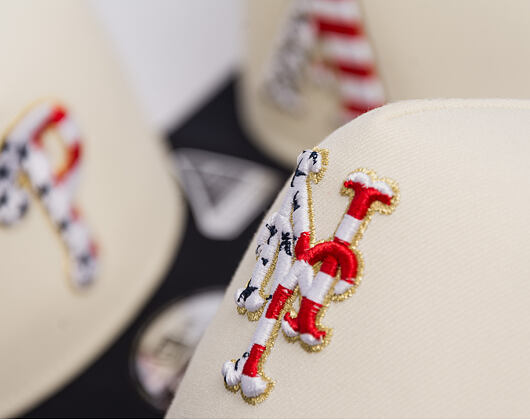 Kšiltovka New Era - MLB "American Flag" 9FIFTY - NY Mets - Chrome White