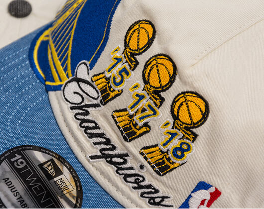 Kšiltovka New Era - NBA "Hardwood Classic Champions" 19TWENTY - Golden State Warriors - Chrome White