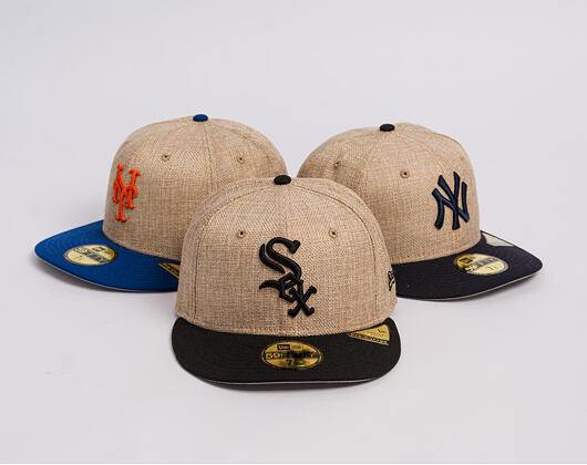 Kšiltovka New Era - MLB "Summer Twine" 59FIFTY - Chicago White Sox - Team Color / Open Market Tan