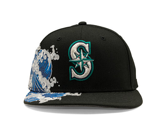 Kšiltovka New Era - MLB "Tidal Wave" 59FIFTY - Seattle Mariners - Black