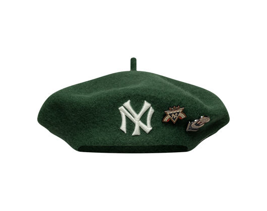 Baret New Era - MLB IMAGE DROP Retro Pin Beret - NY Yankees - Green
